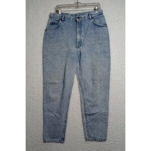 Vintage 80's LEE Acid Wash Women's 20W M High Waist Tapered Jeans MADE IN USA